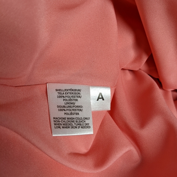 LOFT Mini Skirt Coral XXS pleats flowy sheer light weight dressy elastic waist - Picture 7 of 14